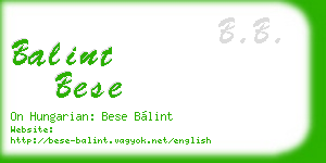 balint bese business card